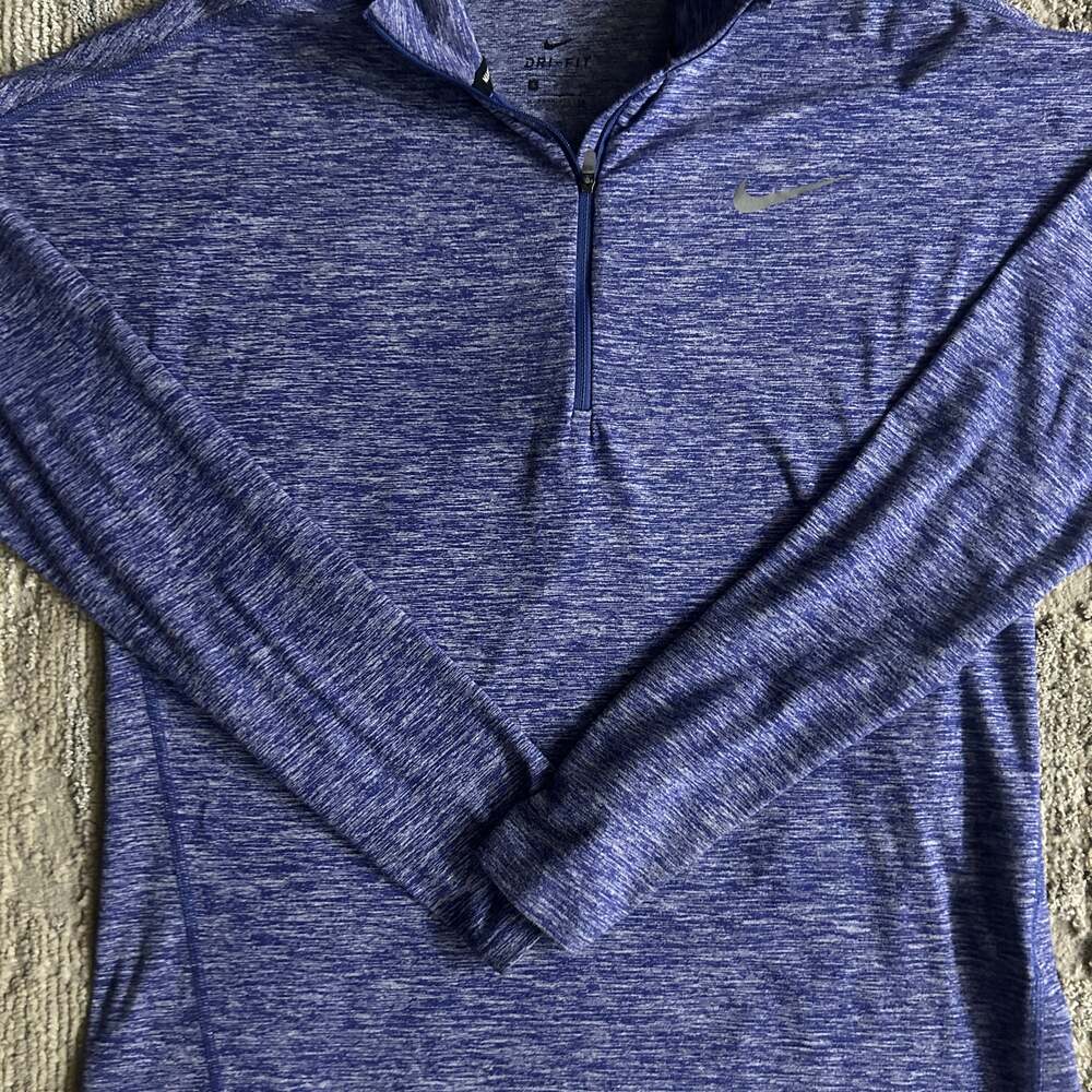 Nike Dri-FIT Element Half-Zip Running Pullover Heather Blue Womens
